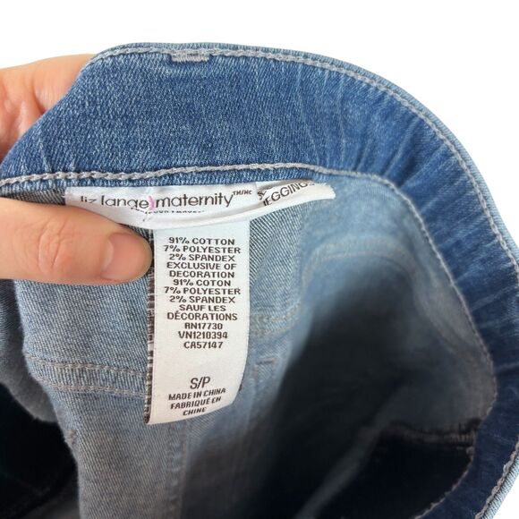 Liz Lange Maternity Denim Jegging Distressed Jeans Women’s Small - Picture 5 of 5